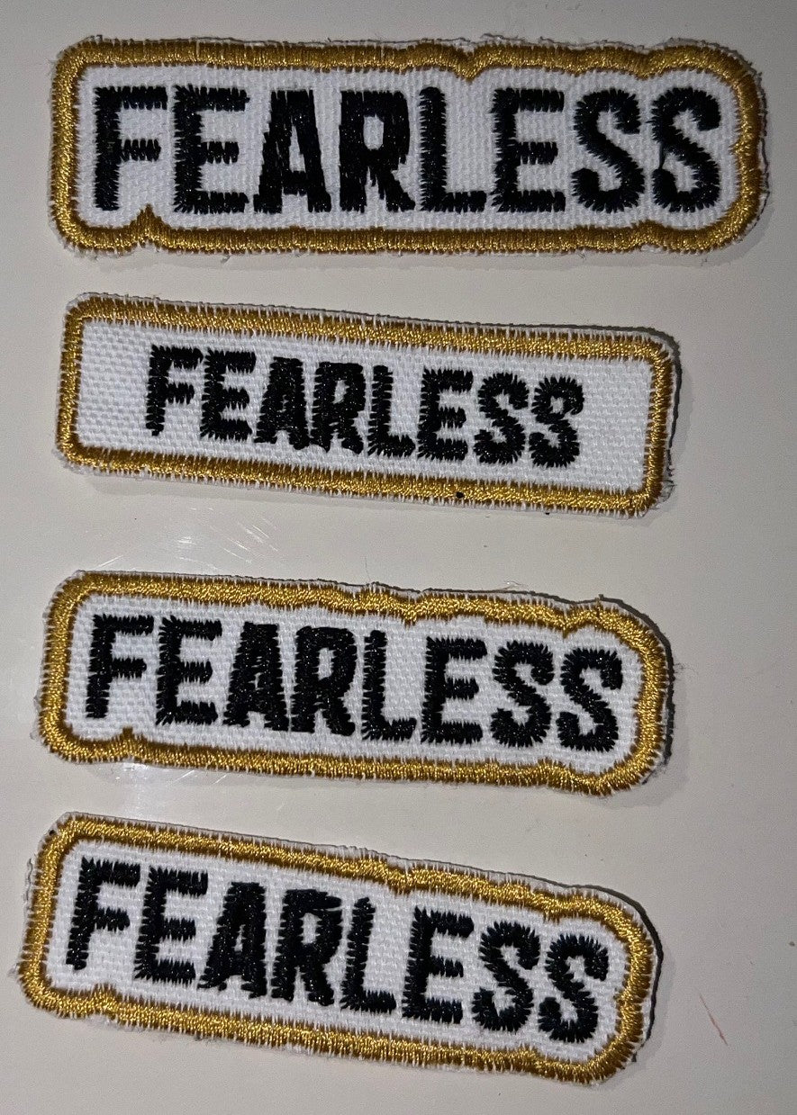 Fearless Iron-On Embroidered Patch (Set of 4)