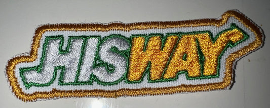 His Way Iron-On Embroidered Patch