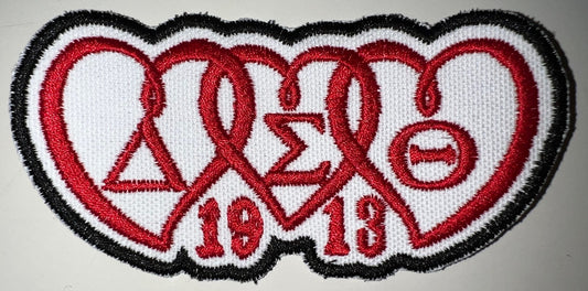 Delta Sigma Theta Iron-On Embroidered Patches (Set of 5)