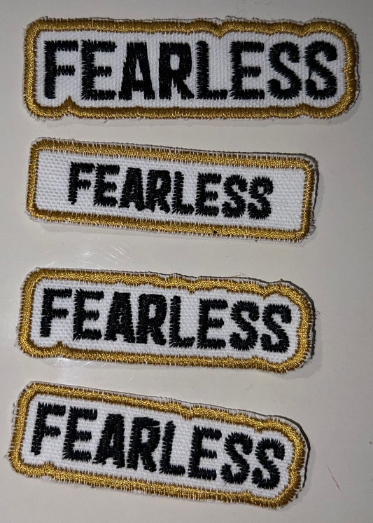 Fearless Iron-On Embroidered Patch (Set of 4)