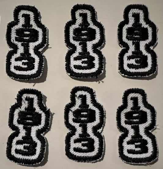 1913 Iron-On Embroidered Patch (Set of 6)