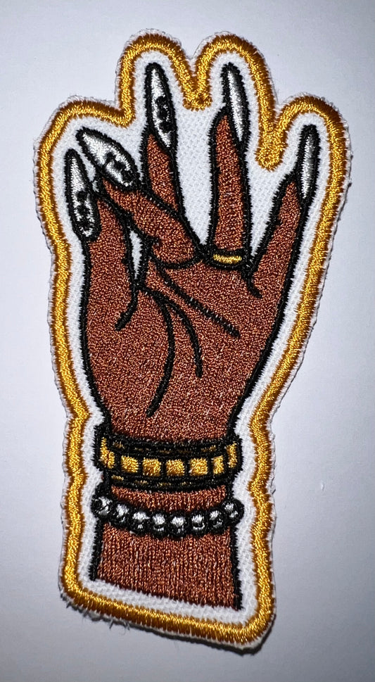 Custom Clock it Hand Sign Embroidered Patch
